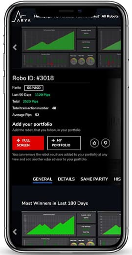 arya trading sur mobile screenshot