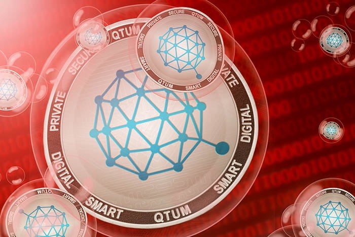 illustration de la crypto-monnaie qtum