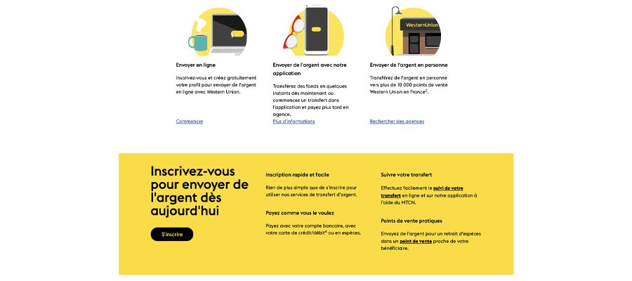 screenshot western union transfer money