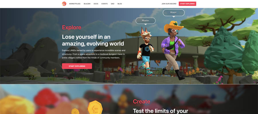 screenshot decentraland interface