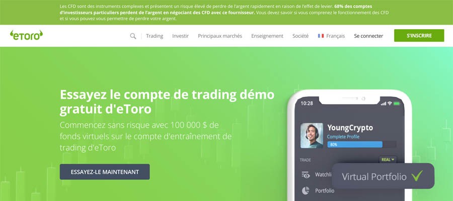compte démo etoro