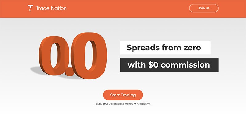 trade nation capture de ecran spreads zero