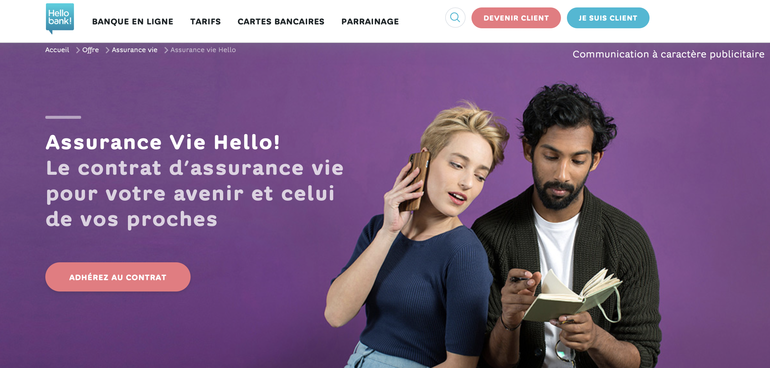 hello bank : assurance vie