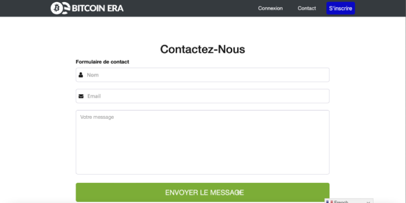 capture d'écran inscription bitcoin era